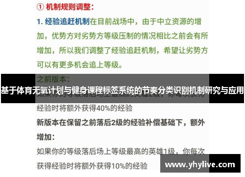 基于体育无氧计划与健身课程标签系统的节奏分类识别机制研究与应用